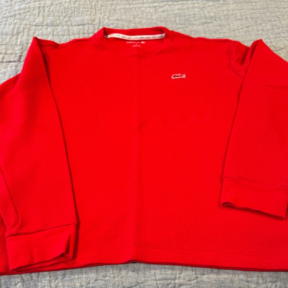 Lacoste Vibrant Red Crewneck Sweater